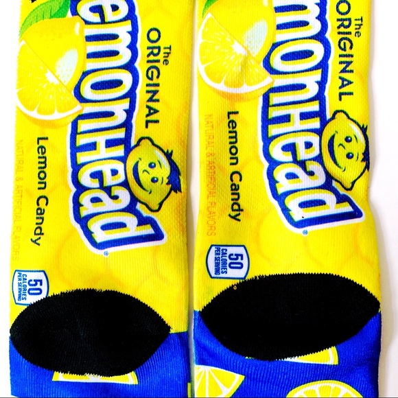 New Odd Sox Lemonhead Lemon Candy Crew Socks - Picture 7 of 8